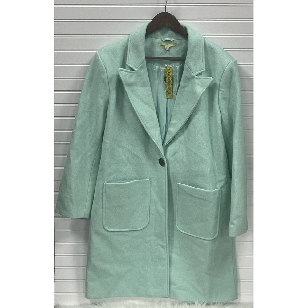 Gianni Bini Sammi Coat Womens XL Mint Green Seafoam NWT Long Jacket
